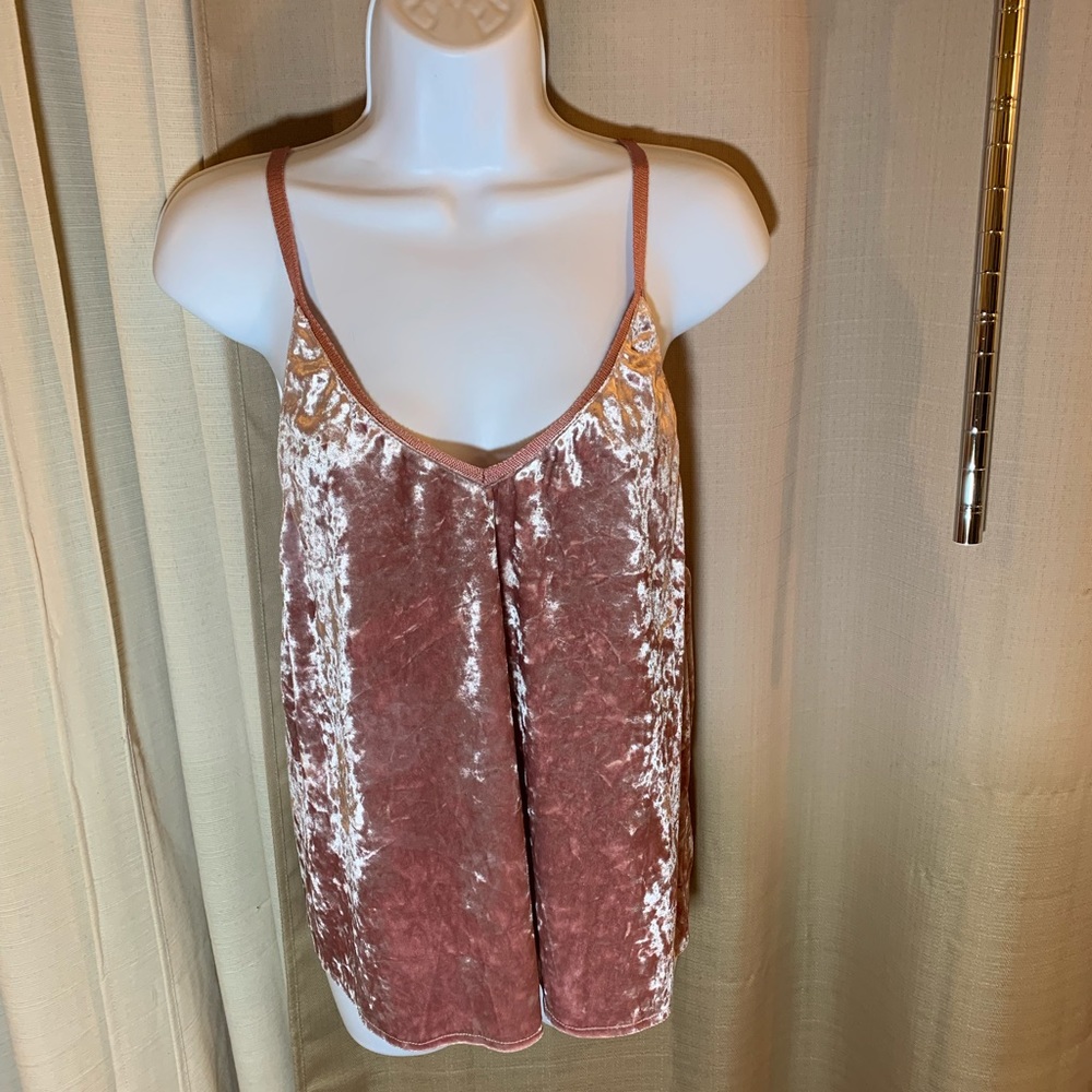 Zara medium pink velvet tank